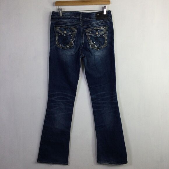 Silver Jeans Womens Suki Slim Boot Cut Stretch Denim Jeans Blue Size W29/L33 - Picture 2 of 15